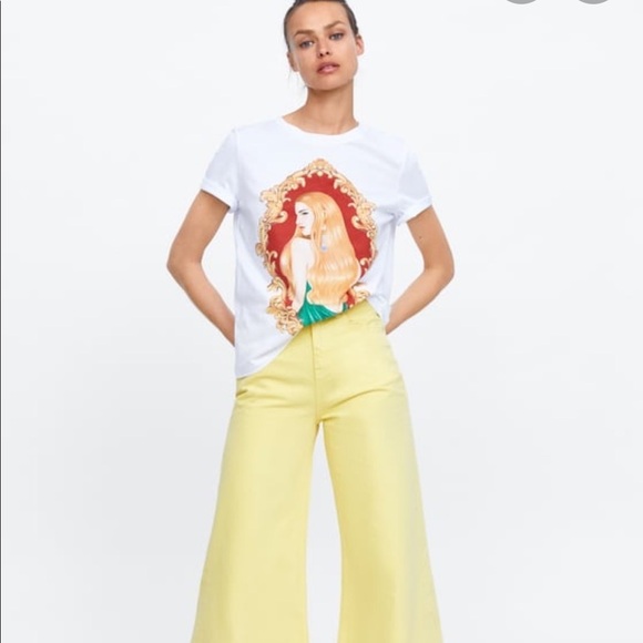 ZARA Front Print T-Shirt - Picture 4 of 7